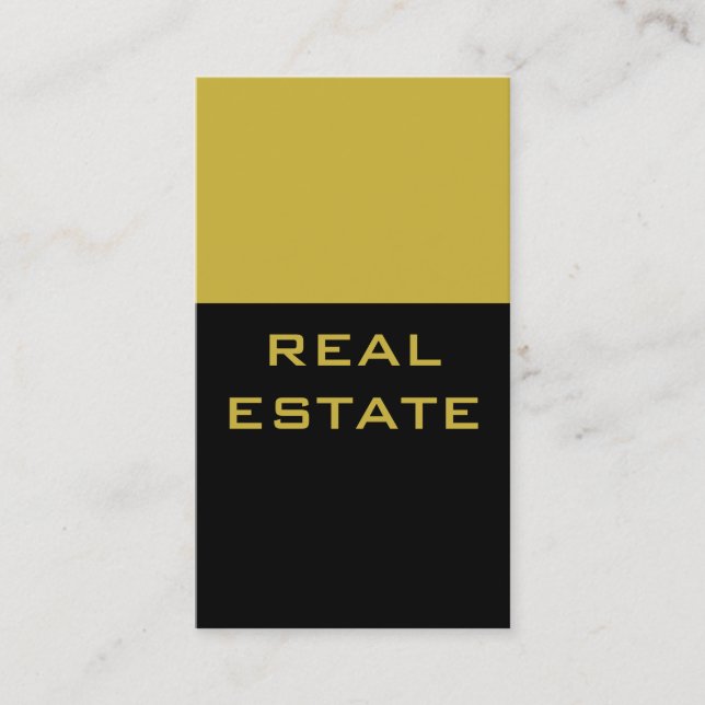Trend Black Gold Colour Striped Agent Business Car Business Card (Front)
