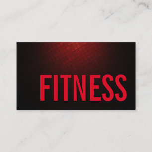 Trend Brownish Red Personal Fitness Trainer Sports Business Card