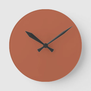 Trend Color - Burnt Copper Round Clock