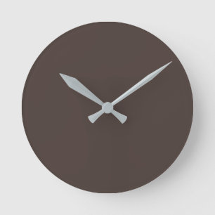 Trend Color - Coffee Brown Round Clock