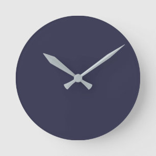 Trend Color - Dark Navy Blue Round Clock