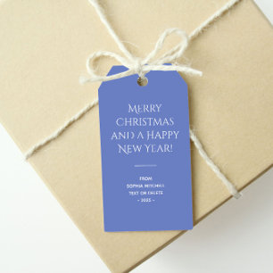 Trend Color Jewel Blue Minimalist  Gift Tags