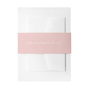 Trend Color Light Pink Decorative Invitation Belly Band
