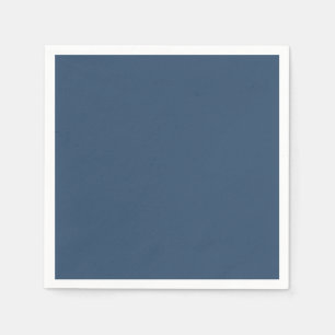 Trend Color Serious Blue Minimalist Paper Napkins
