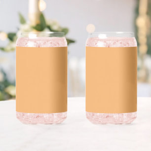 Trend Color Soft Orange Minimalist Can Glass 