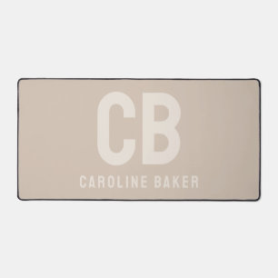 Trend Color Soft Taupe Name Desk Mat