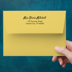 Trend Color Soft Yellow Customizable Envelope