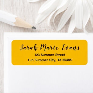 Trend Color  Sunburst Yellow Return Address Labels