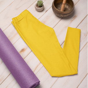 Trend Color Sunburst Yellow Solid Leggings