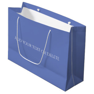 Trend Colors - Jewel Blue Color - Solid Large Gift Bag