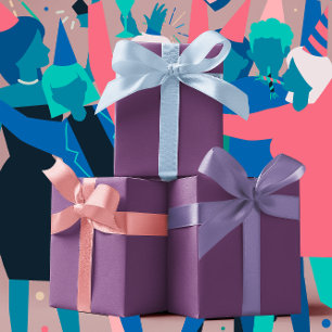 Trend Colors - Plum Purple Color - Solid Wrapping Paper Sheet