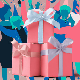 Trend Colors - Watermelon Pink Color - Solid Wrapping Paper Sheet