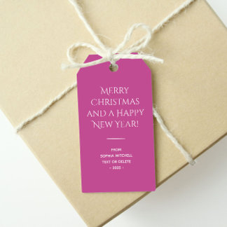 Trend Colour Berry Colour Minimalist Gift Tags