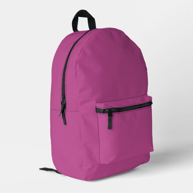 Trend Colour - Berry Printed Backpack (Back Corner Left)