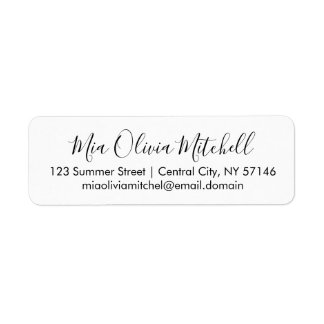 Trend Colour Clasic White Elegant Address Labels