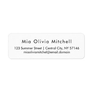 Trend Colour Classic White Modern Address Labels