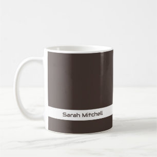Trend Colour - Coffee Brown Name Mug