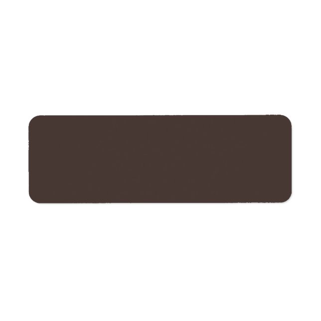 Trend Colour - Coffee Brown Return Address Labels (Front)