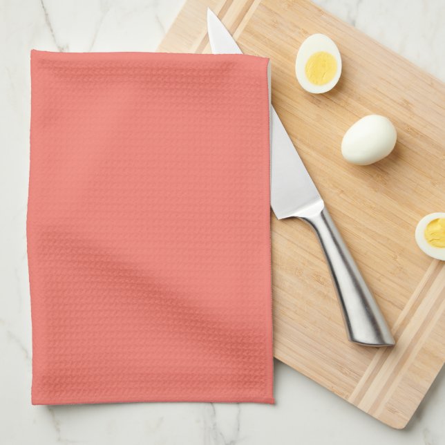 Trend Colour - Coral Sunset Kitchen Towel (Quarter Fold)