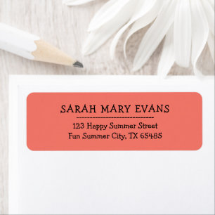 Trend Colour - Coral Sunset Return Address Labels