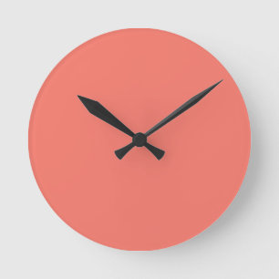 Trend Colour - Coral Sunset Round Clock