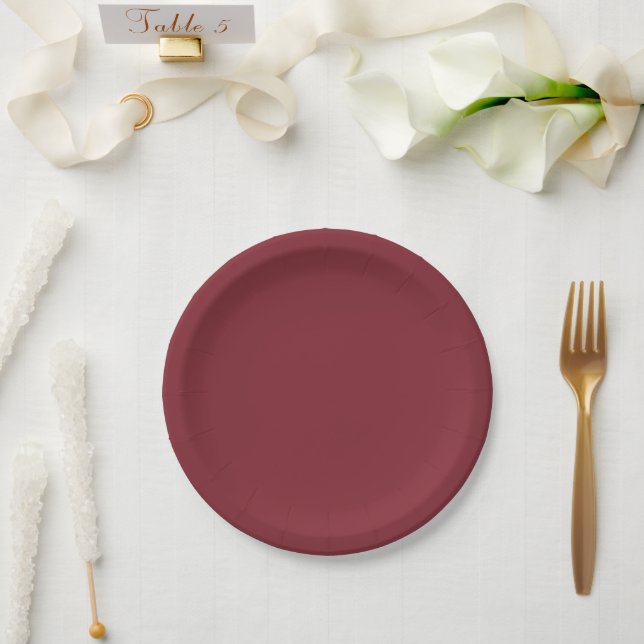 Trend Colour - Crimson Red Paper Plates (Wedding)