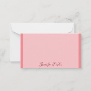 Trend Colour Custom Handwritten Script Monogram Card