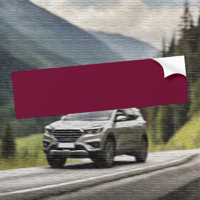 Trend Colour Dark Burgundy Bumper Sticker (Creator Uploaded)
