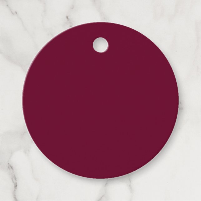 Trend Colour Dark Burgundy Favour Tags (Front)