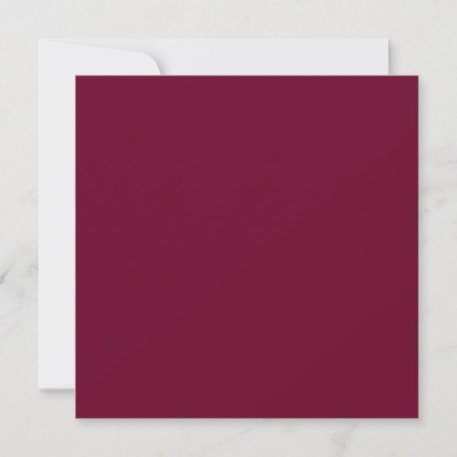 Trend Colour - Dark Burgundy Flat Holiday Card (Front)