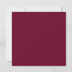 Trend Colour - Dark Burgundy Flat Holiday Card