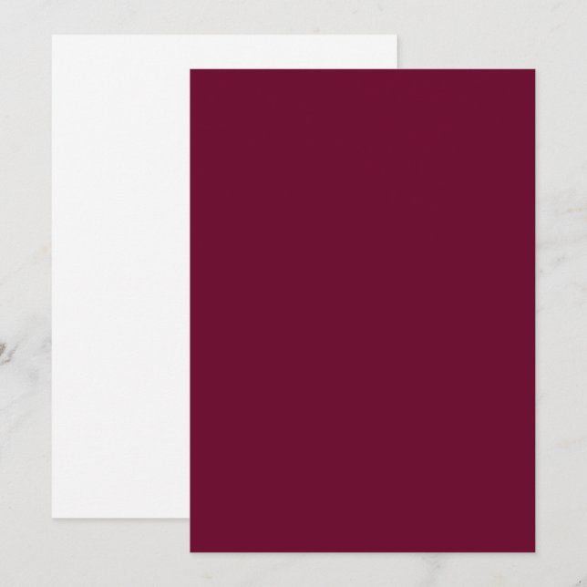Trend Colour - Dark Burgundy Holiday Card (Front/Back)
