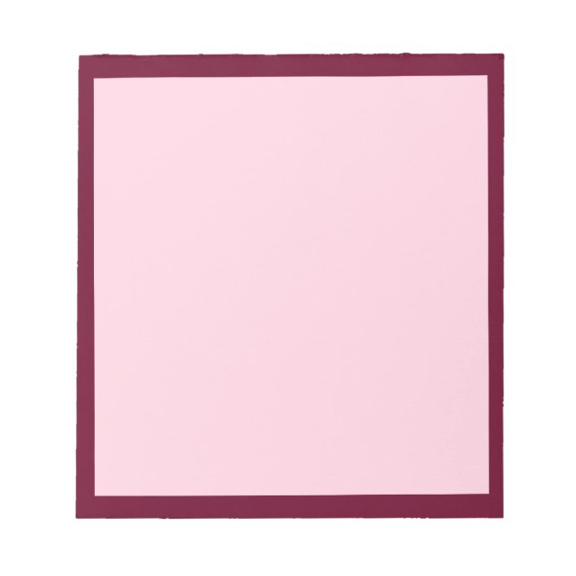 Trend Colour - Dark Burgundy / Pink Notepad (Front)