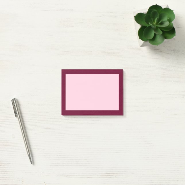 Trend Colour - Dark Burgundy / Pink Post-it Notes (Office)