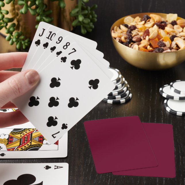 Trend Colour Dark Burgundy Playing Cards (In Situ)