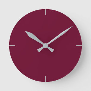 Trend Colour - Dark Burgundy Round Clock
