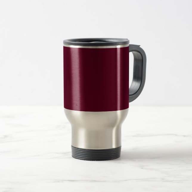 Trend Colour - Dark Burgundy - Travel Mug (Front Right)