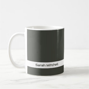 Trend Colour - Dark Forest Grey Name Mug