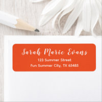 Trend Colour - Flame Red Return Address Labels