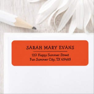 Trend Colour - Flame Red Return Address Labels