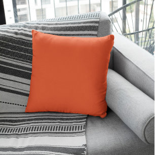 Trend Colour - Flame Red Throw Pillow