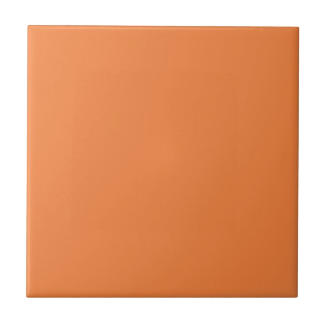 Trend Colour - Fresh Tangerine Ceramic Tile (Front)