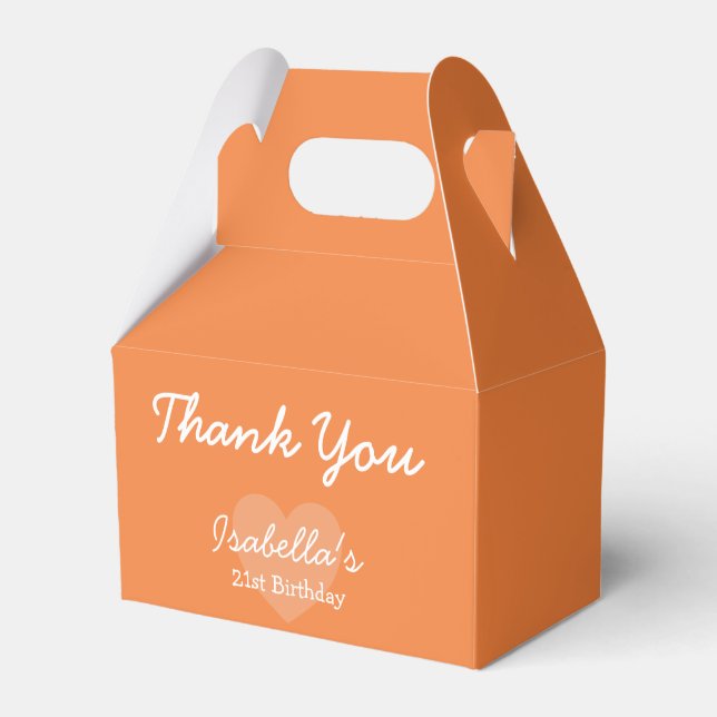 Trend Colour - Fresh Tangerine Favour Box (Front Side)