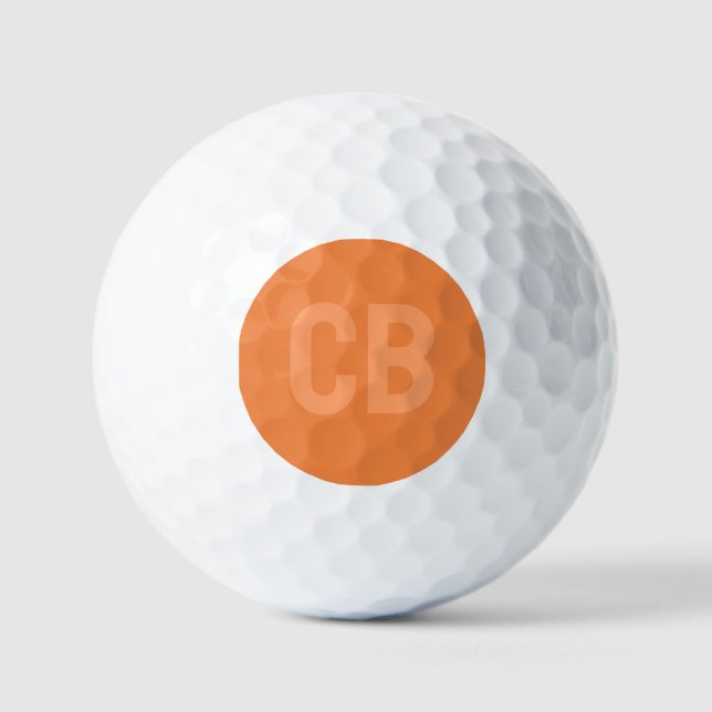 Trend Colour Fresh Tangerine Golf Balls (Front)