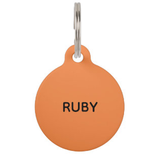 Trend Colour Fresh Tangerine Help Pet ID Tag