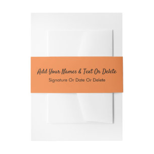 Trend Colour Fresh Tangerine Invitation Belly Band