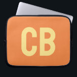 Trend Colour Fresh Tangerine Laptop Sleeve<br><div class="desc">Introducing the trendy spring colour: Fresh Tangerine. Modern and stylish Laptop Sleeve with customisable monogram in a minimalist light yellow font. Its simple and clean design in a solid colour offers a timeless and classic appeal. Explore our spring trend colours for more products in the same colour or discover other...</div>