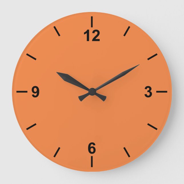 Trend Colour Fresh Tangerine Large Wall Clock (Front)