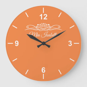 Trend Colour Fresh Tangerine Large Wall Clock