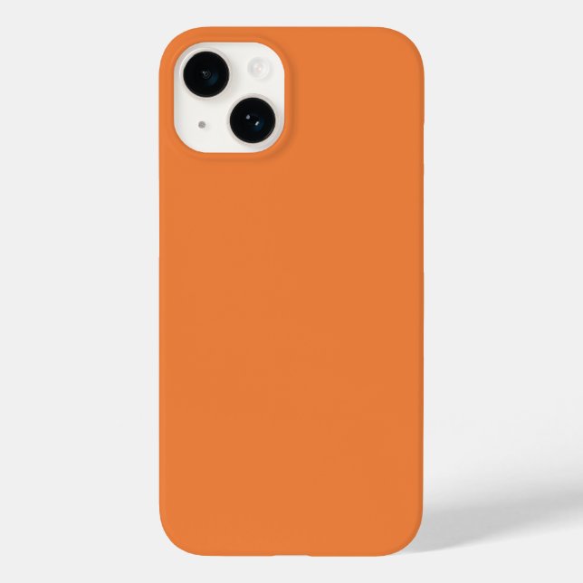 Trend Colour Fresh Tangerine Minimalist Case-Mate iPhone Case (Back)